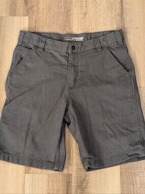 Carhartt Rugged Flex Relaxed Fit Gray Work Shorts Men’s Size 34 Utility